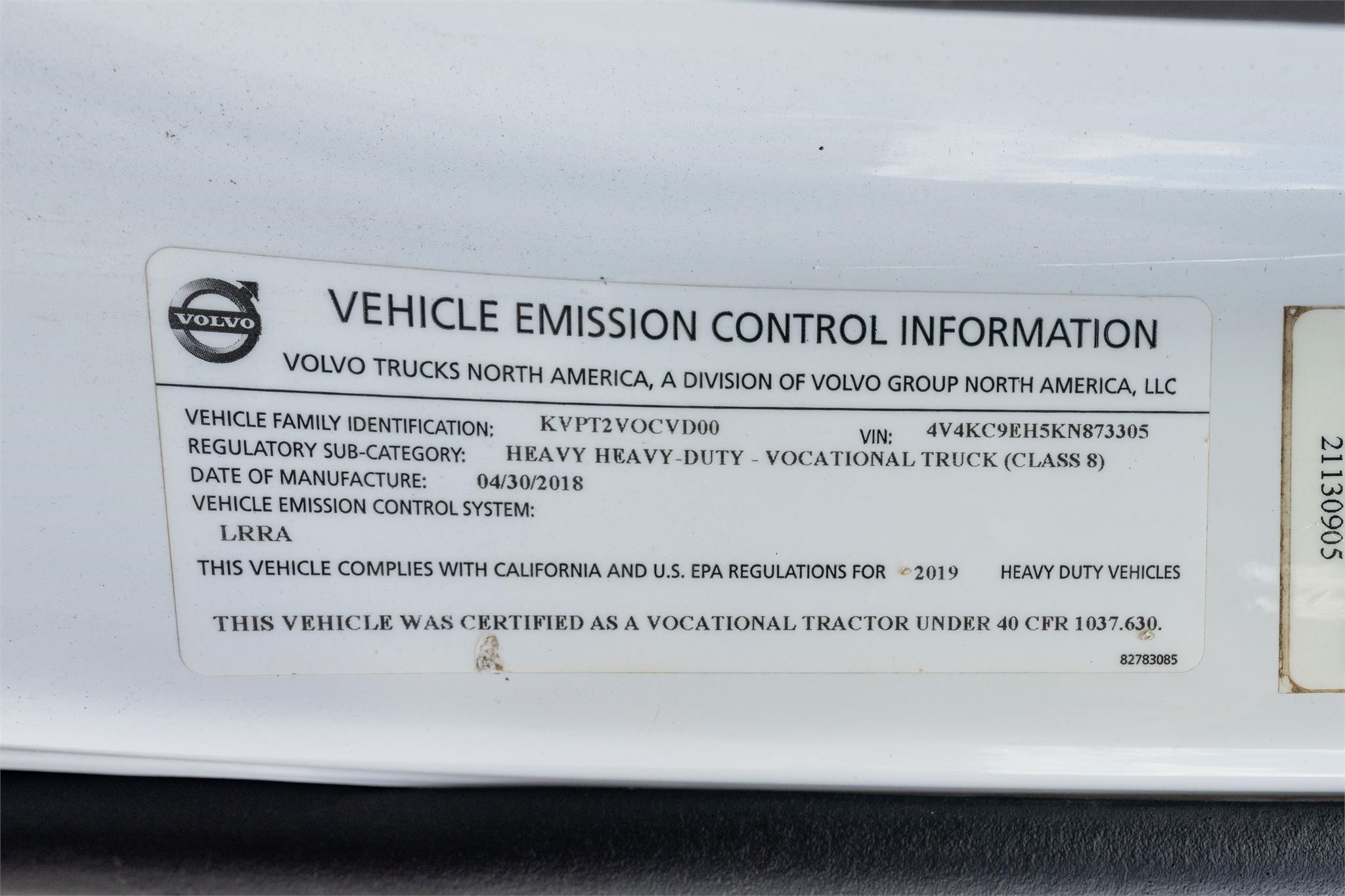 2019 VOLVO VHD64FT300 8022202549 2019 VOLVO VHD64FT300 8022202549