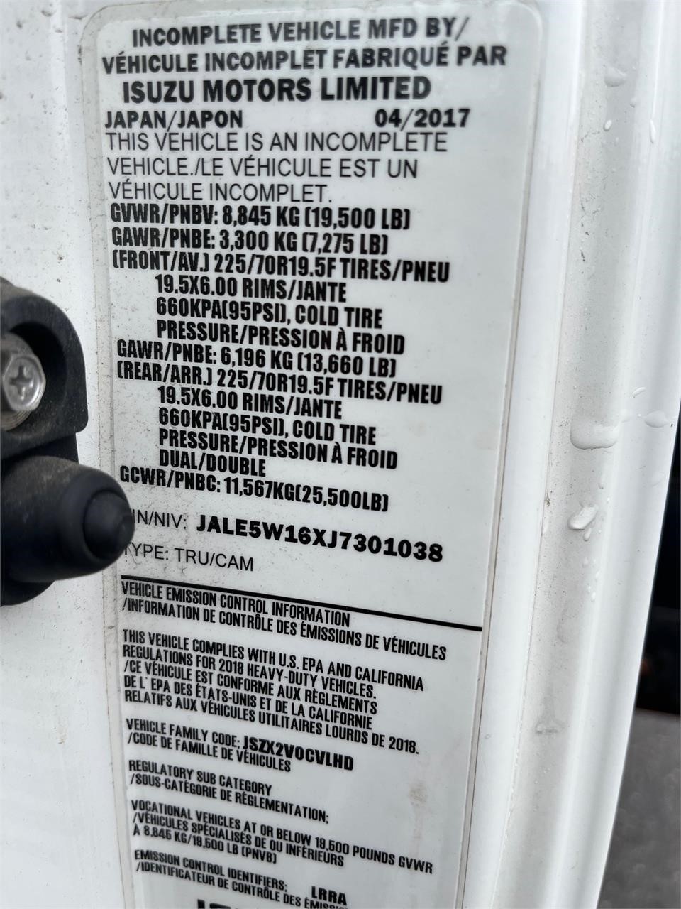 2018 ISUZU NRR 9005738926 2018 ISUZU NRR 9005738926