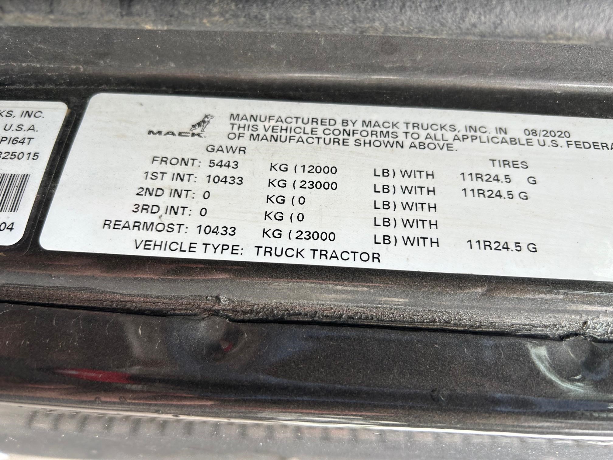 2021 MACK PINNACLE 64T 9016887303 2021 MACK PINNACLE 64T 9016887303