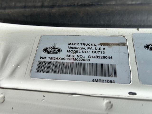2015 MACK GRANITE GU713 9017037971 2015 MACK GRANITE GU713 9017037971