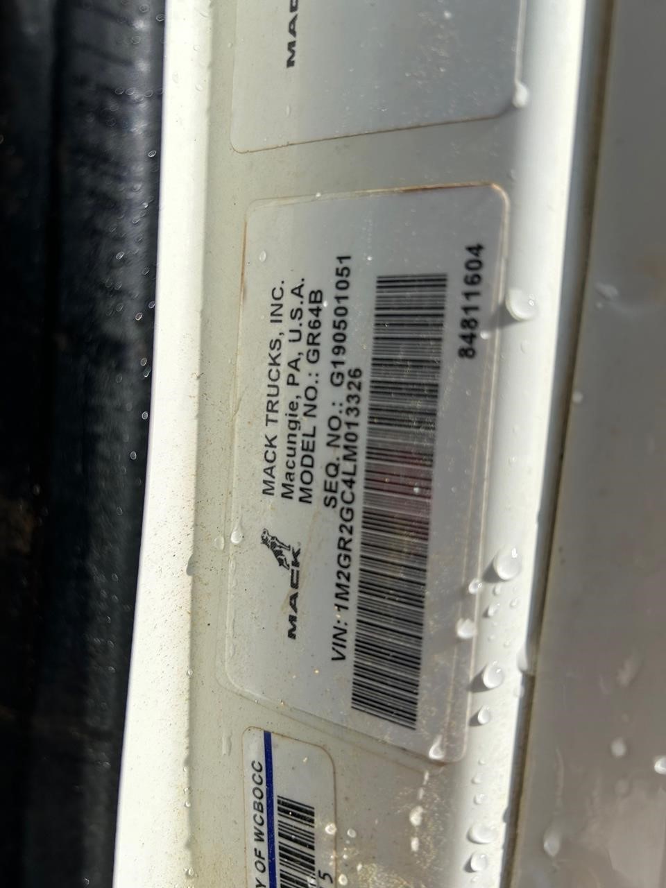 2020 MACK GRANITE 64BR 9049096785 2020 MACK GRANITE 64BR 9049096785