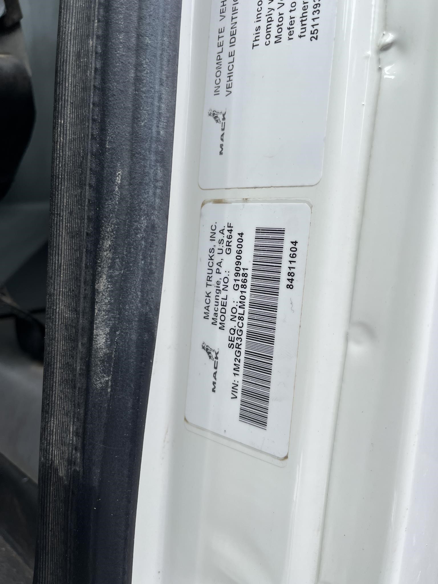 2020 MACK GRANITE 64FR 9050453328 2020 MACK GRANITE 64FR 9050453328