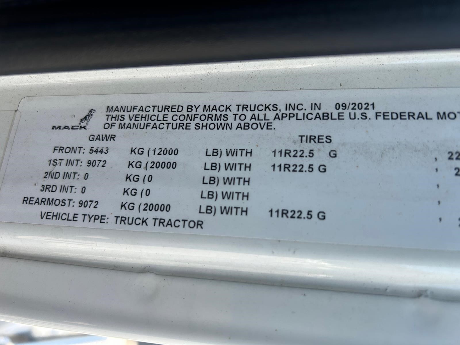2022 MACK ANTHEM 64T 10008365245 2022 MACK ANTHEM 64T 10008365245