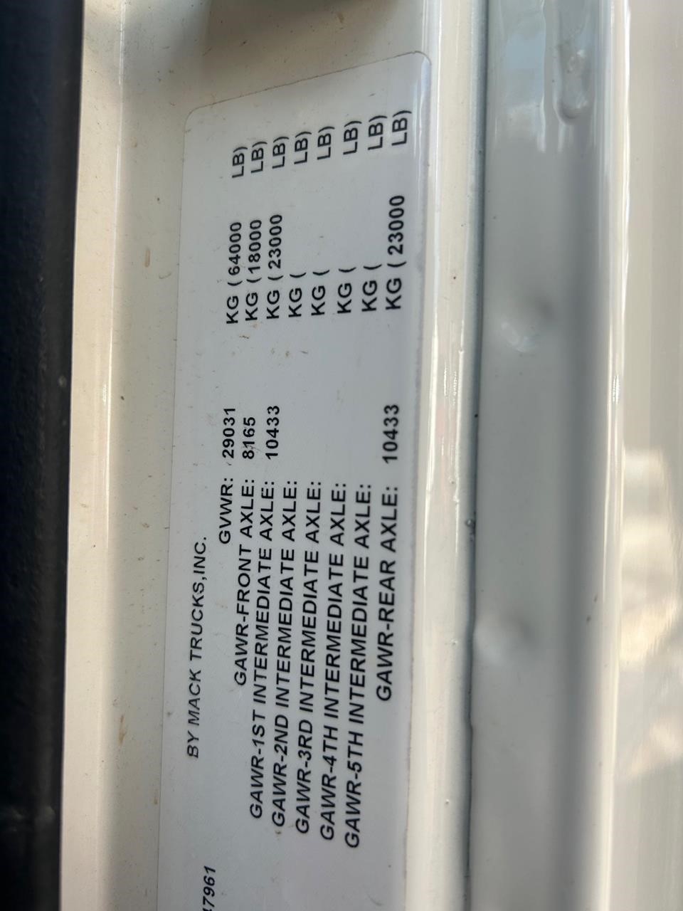 2025 MACK GRANITE 64FR 10015964824 2025 MACK GRANITE 64FR 10015964824