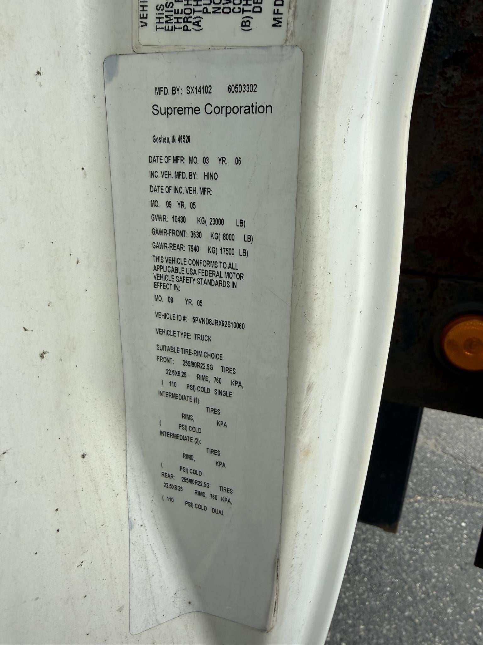 2006 HINO 268 11030261483 2006 HINO 268 11030261483